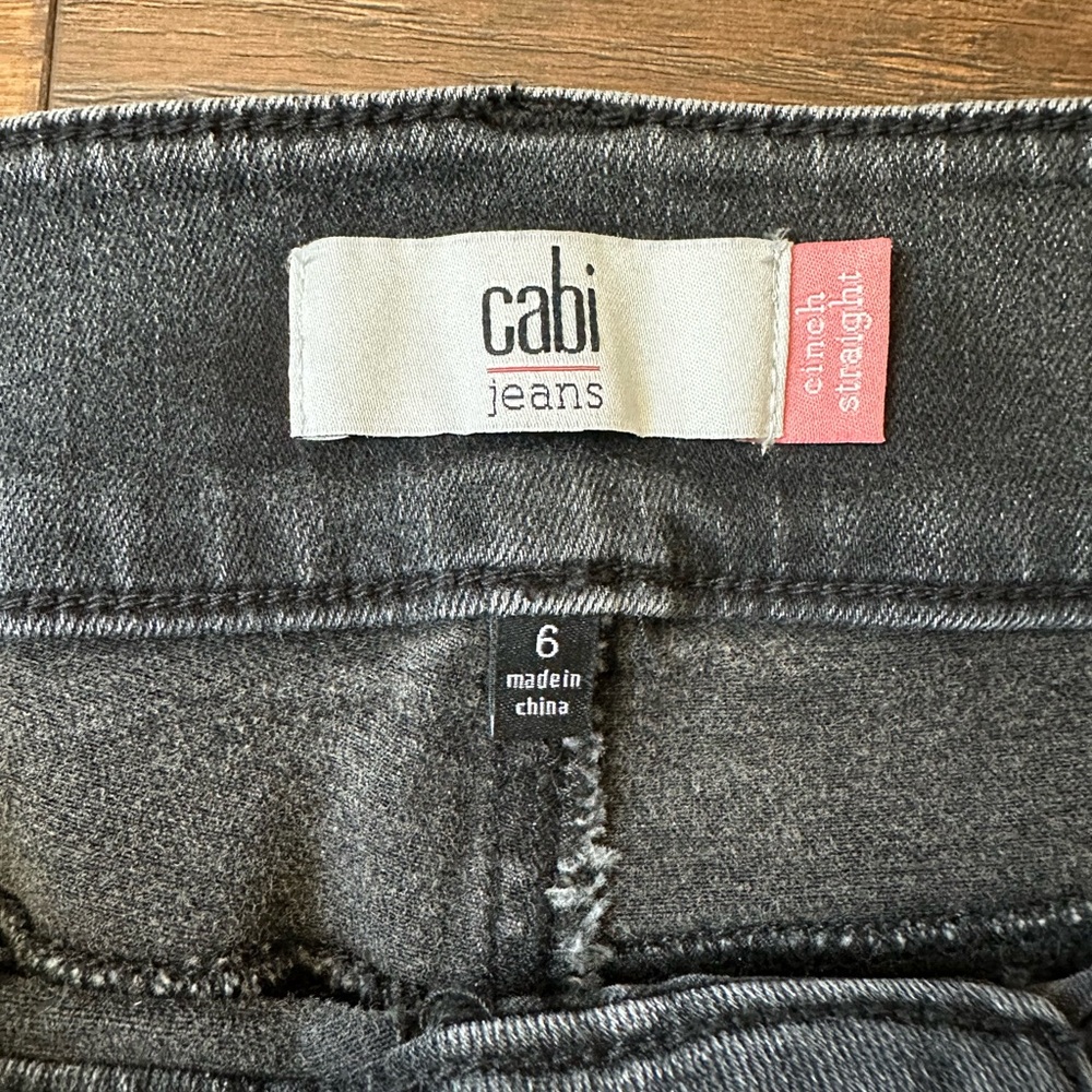 CAbi Women's Gray Cinch Straight Leg Jeans - Picture 4 of 4